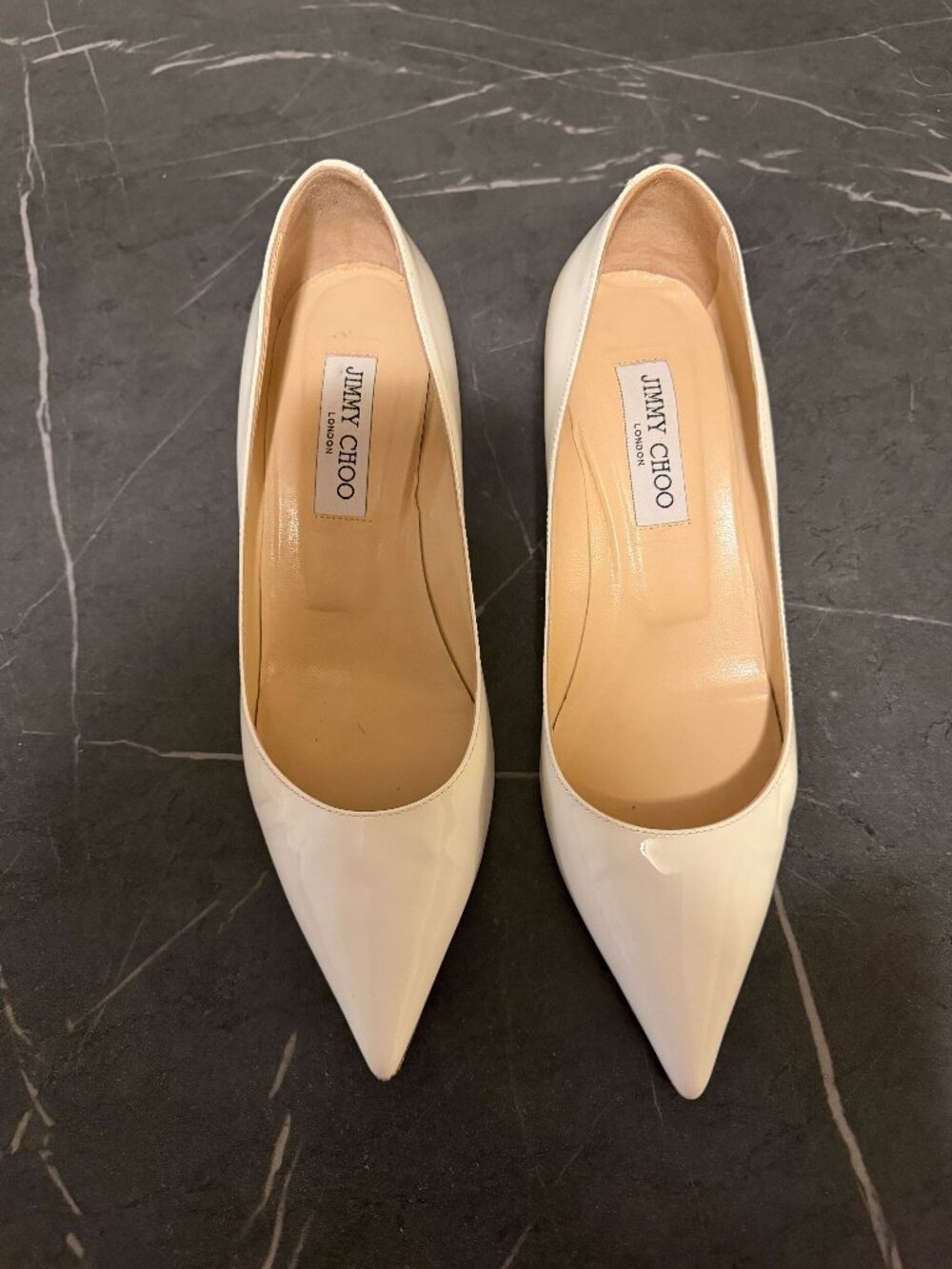Jimmy Choo Patent Leather Pumps – Size 8 – Classic Bridal / Occasion Heel